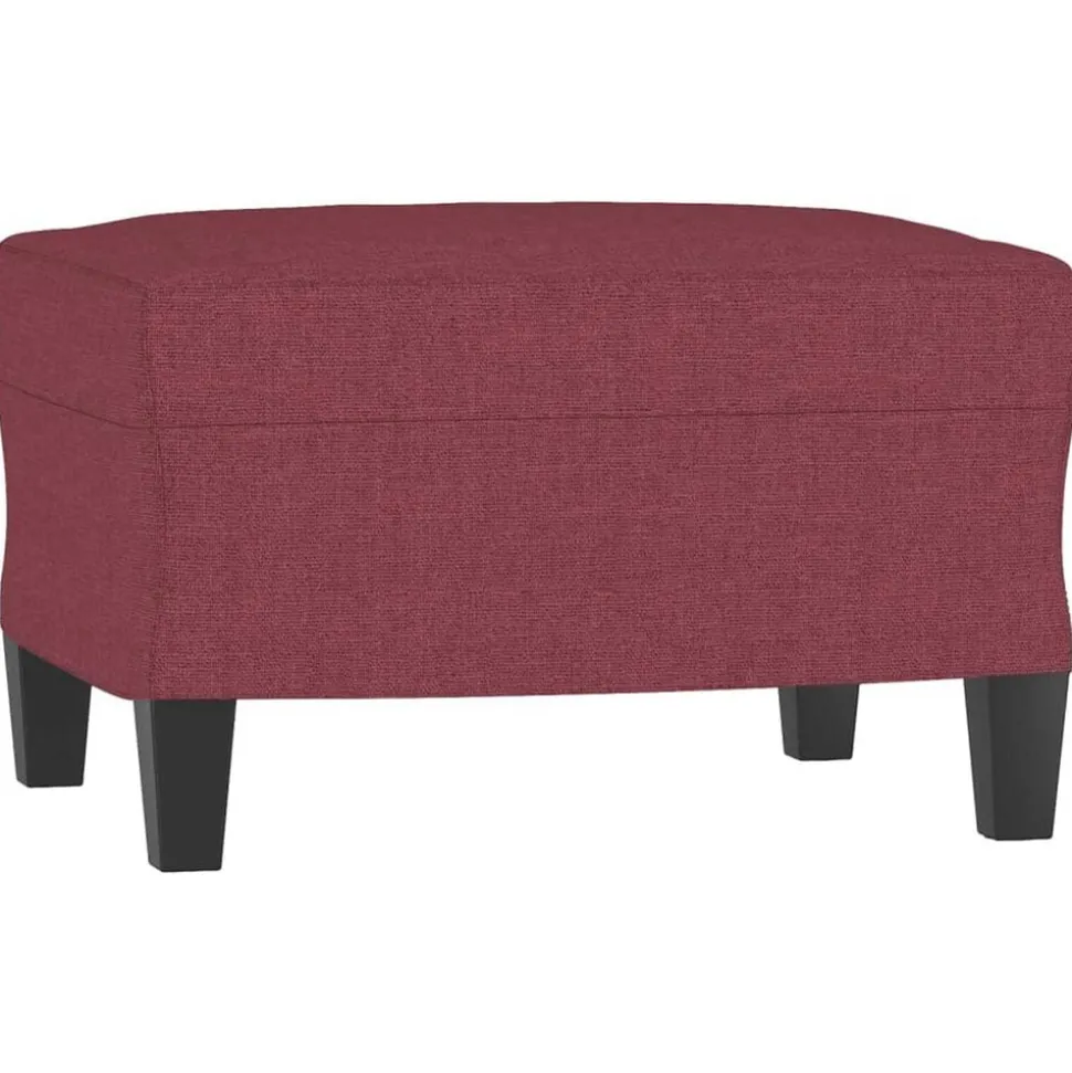 vidaXL Fotpall Vinröd 60x50x41 cm tyg