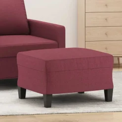 vidaXL Fotpall Vinröd 60x50x41 cm tyg