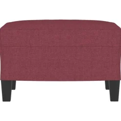 vidaXL Fotpall Vinröd 60x50x41 cm tyg