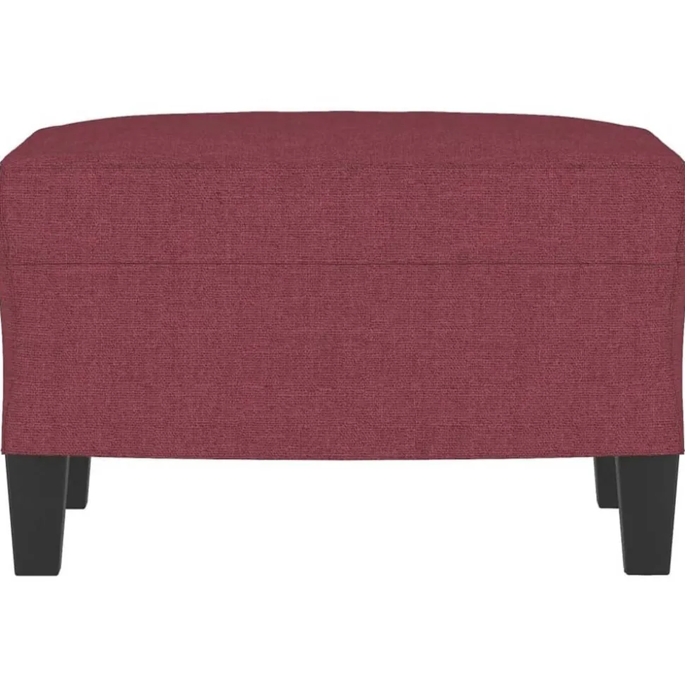 vidaXL Fotpall Vinröd 60x50x41 cm tyg