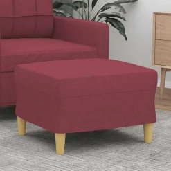 New vidaXL Fotpall 60x50x41 cm tyg Vinröd