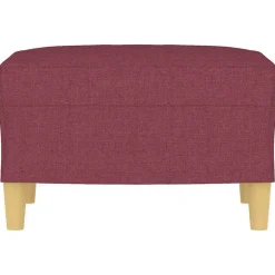 New vidaXL Fotpall 60x50x41 cm tyg Vinröd