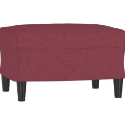 Discount vidaXL Fotpall 60x50x41 cm tyg Vinröd