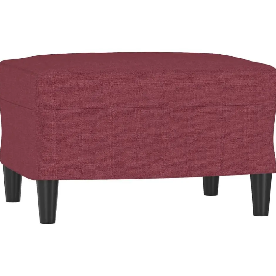 Discount vidaXL Fotpall 60x50x41 cm tyg Vinröd