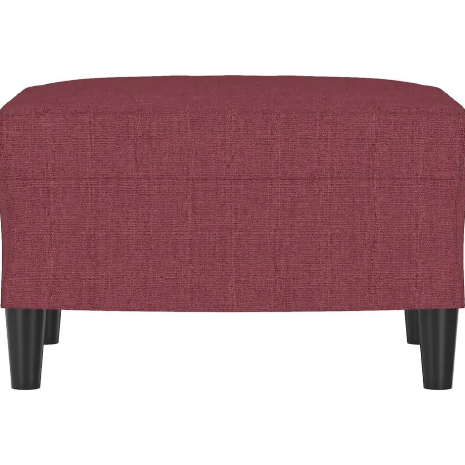 Discount vidaXL Fotpall 60x50x41 cm tyg Vinröd