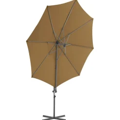 Discount vidaXL Frihängande trädgårdsparasoll med stålstång 300 cm Taupe