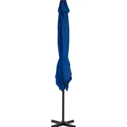 vidaXL Frihängande trädgårdsparasoll aluminiumstång azurblå 250x250 cm