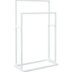 vidaXL Fristående handdukshängare vit 48x24x78,5 cm järn