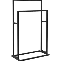vidaXL Fristående handdukshängare svart 48x24x78,5 cm järn