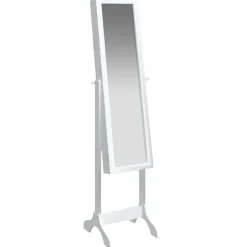 vidaXL Fristående spegel vit 34x37x146 cm