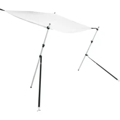 vidaXL Förlängningsdel för båtkapell vit 170x170x(115-183) cm