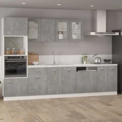 vidaXL Front för diskmaskin “Lyon” betonggrå 59,5x3x67 cm