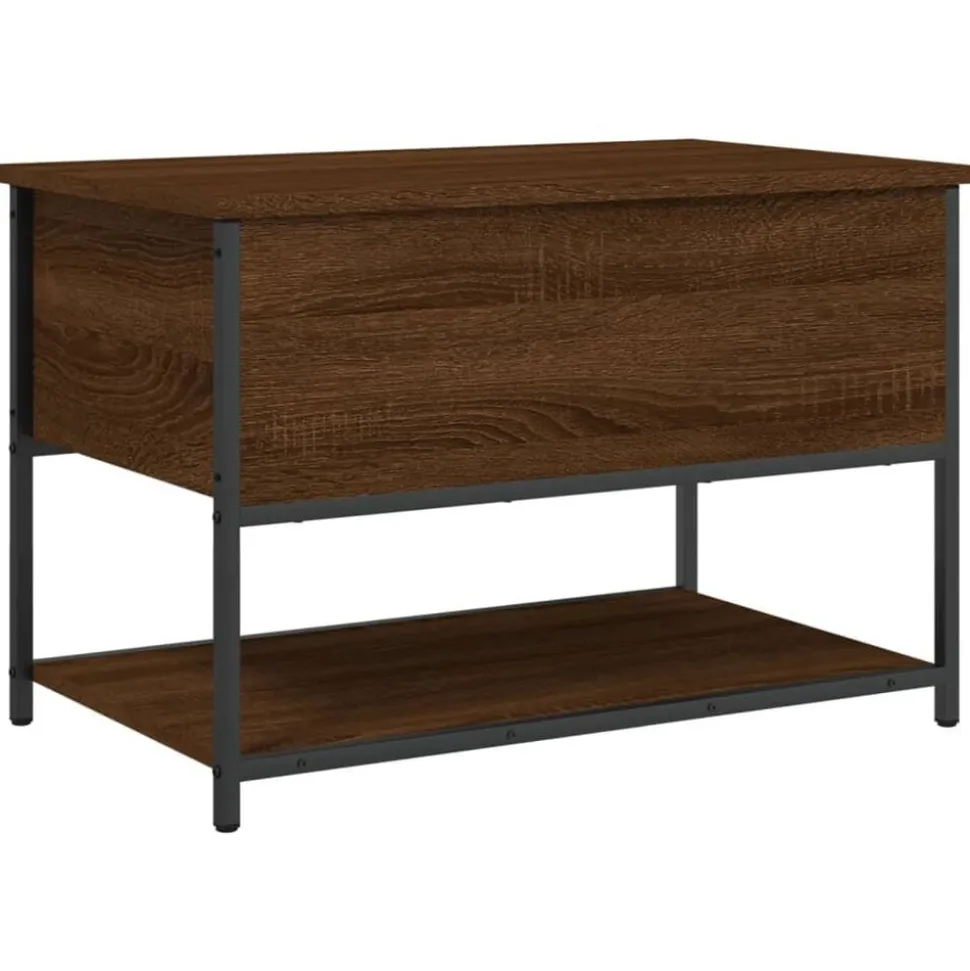 vidaXL Förvaringsbänk brun ek 70x42,5x47 cm konstruerat trä