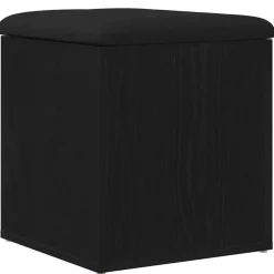 Sale vidaXL Förvaringsbänk 42 x 42 x 45 cm Konstruerat trä Svart ek