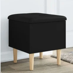 vidaXL Förvaringsbänk svart 42x42x46 cm konstruerat trä