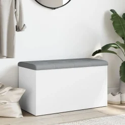 Discount vidaXL Förvaringsbänk 82x42x45 cm konstruerat trä Vit