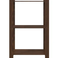 vidaXL Förvaringshylla 3 hyllplan 60x38x90 massiv furu Brun