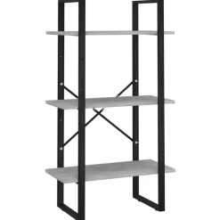 vidaXL Förvaringshylla betonggrå 60x30x105 cm konstruerat trä