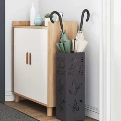 Hot vidaXL Förvaringskrok & Ställ 15,5 x 15,5 x 49 cm Metall Svart