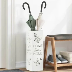 vidaXL Förvaringskrok & Ställ Vit 15,5 x 15,5 x 49 cm Metall