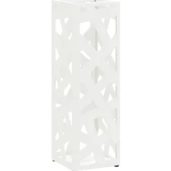 vidaXL Förvaringskrok & Ställ Vit 15,5 x 15,5 x 49 cm Metall