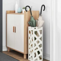 vidaXL Förvaringskrok & Ställ Vit 15,5 x 15,5 x 49 cm Metall