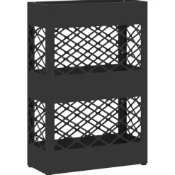Discount vidaXL Förvaringskrok & Ställ 28 x 12 x 41 cm Stål Svart