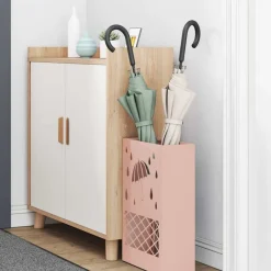 Discount vidaXL Förvaringskrok & Ställ 28 x 12 x 41 cm Stål Rosa