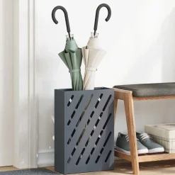 vidaXL Förvaringskrok & Ställ Antracit 28 x 12 x 41 cm Stål