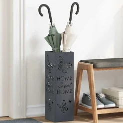 New vidaXL Förvaringskrok & Ställ 15,5 x 15,5 x 49 cm Metall Antracit
