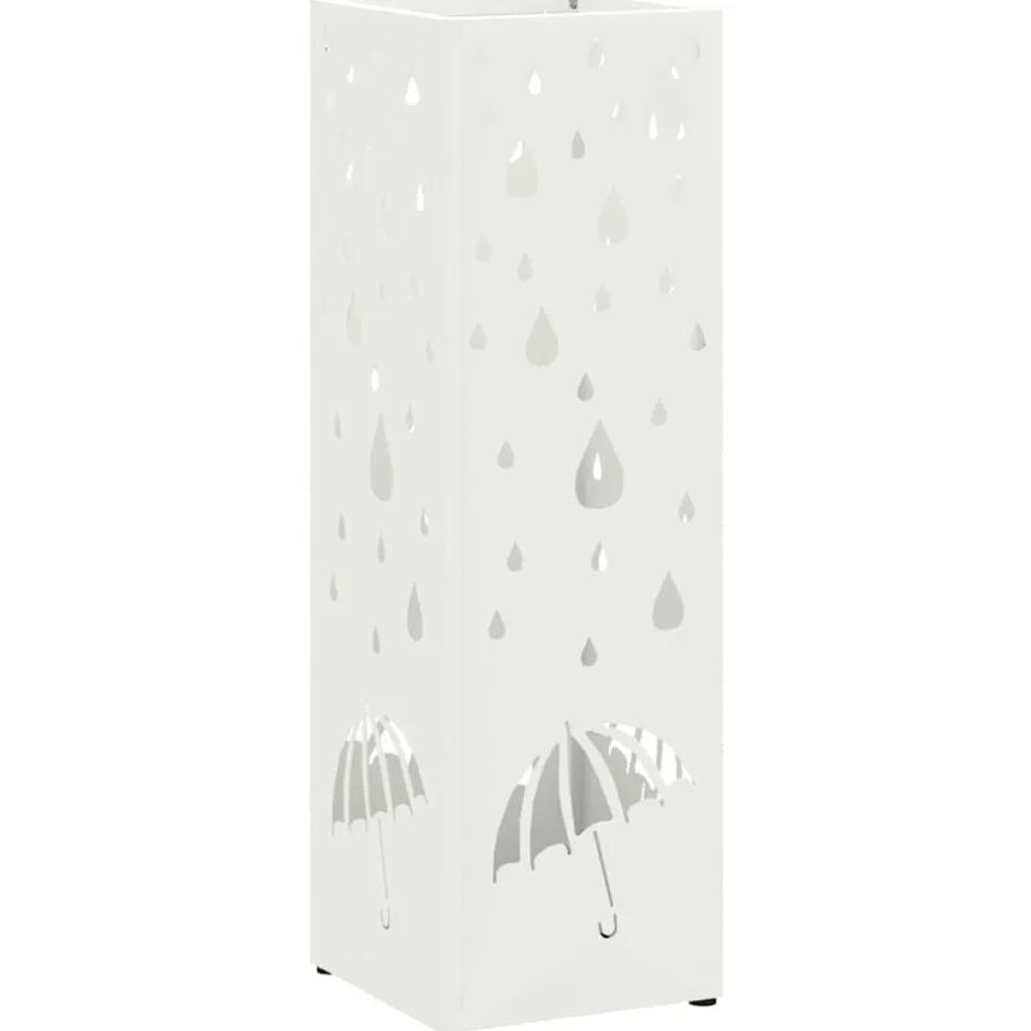 Best vidaXL Förvaringskrok & Ställ 15,5 x 15,5 x 49 cm Metall Vit