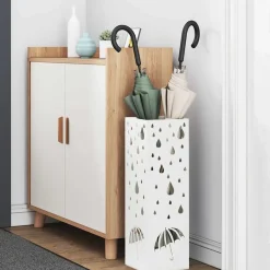 Best vidaXL Förvaringskrok & Ställ 15,5 x 15,5 x 49 cm Metall Vit