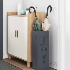 Outlet vidaXL Förvaringskrok & Ställ 15,5 x 15,5 x 49 cm Metall Antracit