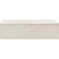Discount vidaXL Förvaringslåda tyg 70x40x18 cm gräddvit Kräm