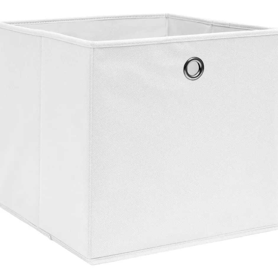 Sale vidaXL Förvaringslådor 4 st non-woven tyg 28x28x28 cm Vit