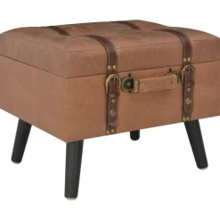 New vidaXL Förvaringspallar 3 st konstläder Brun