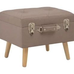 Clearance vidaXL Förvaringspallar 3 st tyg Brun