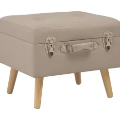 vidaXL Förvaringspallar 3 st beige tyg