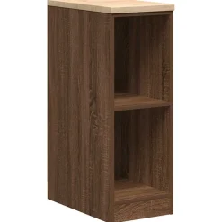 vidaXL Förvaringsskåp för garage brun ek 30x51x85 cm massivt trä furu