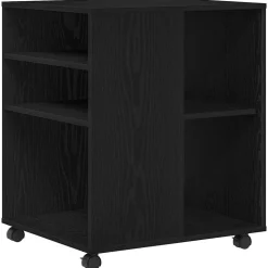 vidaXL Förvaringsskåp Svart Ek 60 x 53 x 72,5 cm Konstruerat trä
