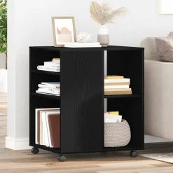 vidaXL Förvaringsskåp Svart Ek 60 x 53 x 72,5 cm Konstruerat trä