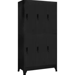 Sale vidaXL Förvaringsskåp 90x45x180 cm stål Svart