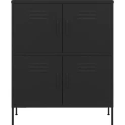Clearance vidaXL Förvaringsskåp 80x35x101,5 cm stål Svart