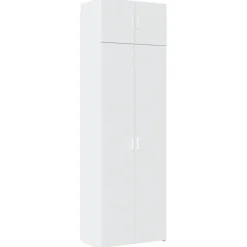 vidaXL Förvaringsskåp 70x42,5x225 cm konstruerat trä Vit