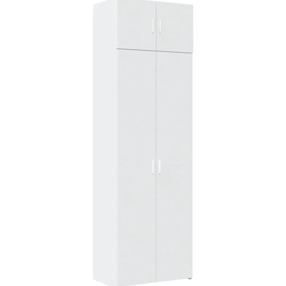 vidaXL Förvaringsskåp 70x42,5x225 cm konstruerat trä Vit