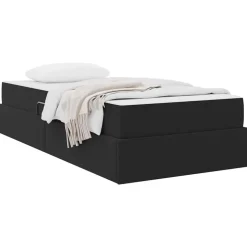 vidaXL Förvaringssäng med madrass med madrass Svart 90 x 190 cm Sammet
