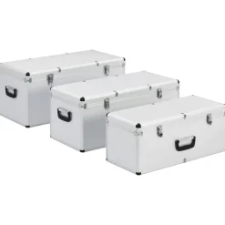 Clearance vidaXL Förvaringsväskor 3 st aluminium Silver