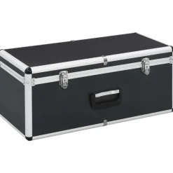 vidaXL Förvaringsväskor 2 st svart aluminium
