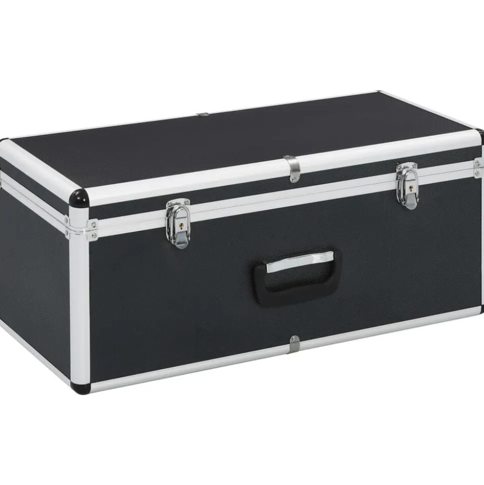 vidaXL Förvaringsväskor 2 st svart aluminium
