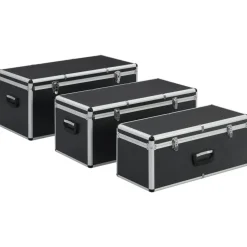 vidaXL Förvaringsväskor 3 st aluminium Svart
